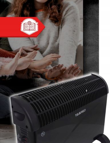 Grzejnik elektryczny konwektorowy Mocny z termostatem Turbo Timer 2000W na Arena.pl