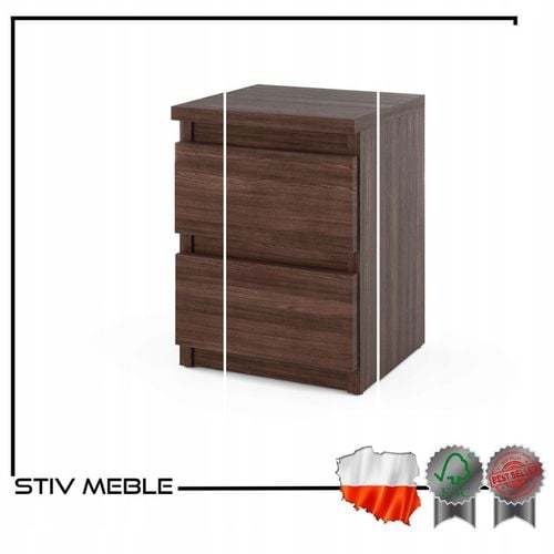 SZAFKA NOCNA Stolik 2 szuflady komoda Dąb Wenge nakastlik 30 CM do na Arena.pl