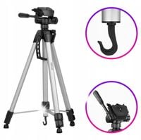 Statyw Camrock TE68 168 cm głowica 3D do Nikon Canon Sony Fuji SREBRNY