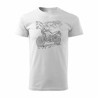 Koszulka motocyklowa z motocyklem Honda Africa Twin CRF1100L męska biała L
