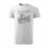 Koszulka motocyklowa z motocyklem Honda Africa Twin CRF1100L męska biała XL