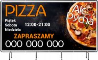 BANER REKLAMOWY 130x80cm duży wybór różne wzory PIZZERIA RESTAURACJA