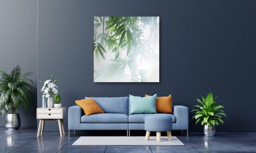 OBRAZ NA PŁÓTNIE 118 Zamglone liście II 50x50cm na Arena.pl