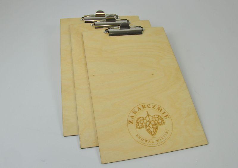 Podkładka z grawerem pod dokumenty A4 z klipsem 10 szt. zdjęcie 2