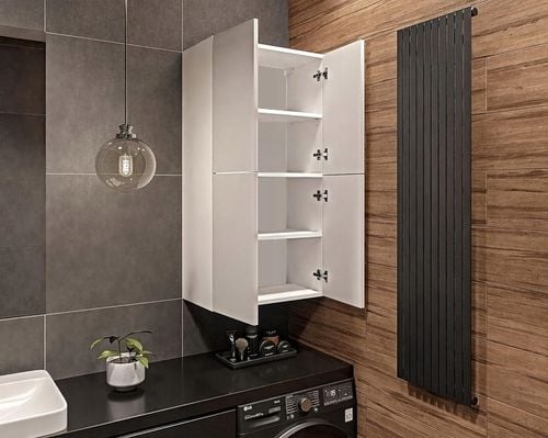 Szafka łazienkowa nad pralkę wisząca do łazienki biała fronty POŁYSK na Arena.pl