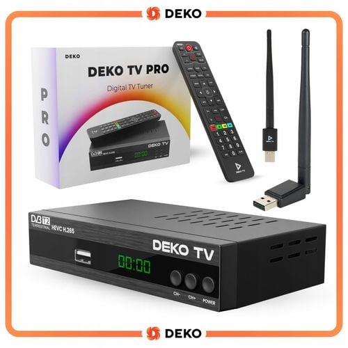 Tuner Dekoder DVBT2 DekoTV PRO Do TV Naziemnej DVBT 2 DVB T2 + Antena na Arena.pl