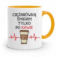 Dla Tirowca Kierowcy Tira Kubek Żółty Na Prezent Z Nadrukiem Ze Zdjęciem