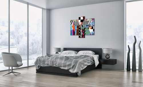 Obraz Na Płótnie - Kompozycja Figury - 95X80 Cm - Cb95X80-3636 na Arena.pl