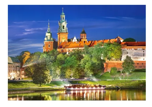 Puzzle 1000 elementów. Zamek Królewski na Wawelu nocą, Kraków na Arena.pl