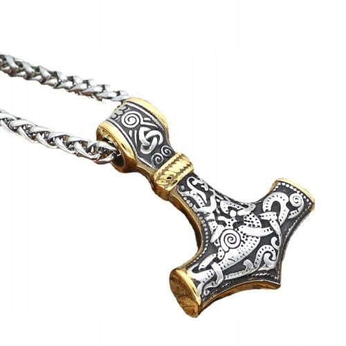 NASZYJNIK MŁOT THORA Valknut NORDIC Wikingów 305 na Arena.pl