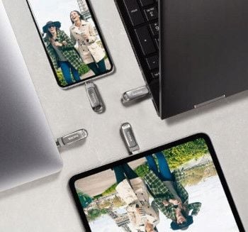 Metalowy Pendrive do telefonu SanDisk 128GB Ultra Dual Drive Luxe USB-C zdjęcie 10