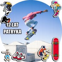 OPŁATEK NA TORT 30CM - DESKOROLKI DESKA ROLKI + IMIĘ + GRATIS! 24CM 26CM