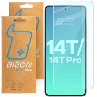 Szkło hartowane Bizon do Xiaomi 14T/14T Pro, szybka, osłona 9H zestaw 2 szt