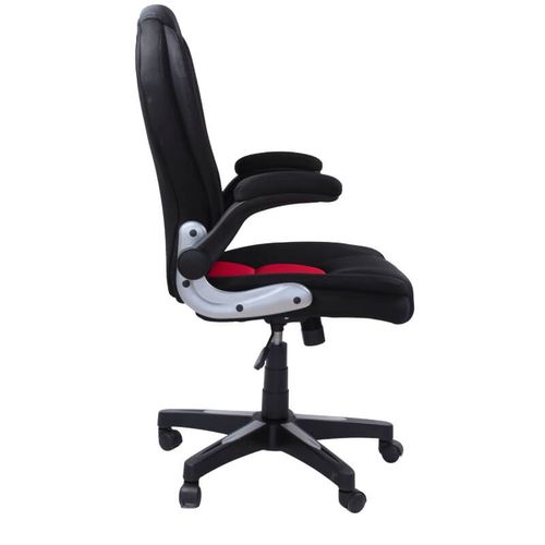 Krzesło gamingowe obrotowe – ergonomiczne krzesło dla gracza z podnoszonymi podłokietnikami, czerwone L204B-R Czarno/Czerwone na Arena.pl