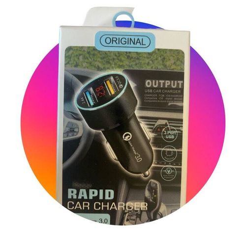3,1A ŁADOWARKA SAMOCHODOWA MIERNIK NAPIĘCIA QC 3.0 na Arena.pl