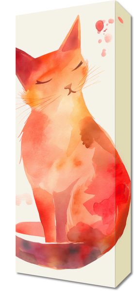 Obraz 20x50cm Akwarelowy Kot zdjęcie 1