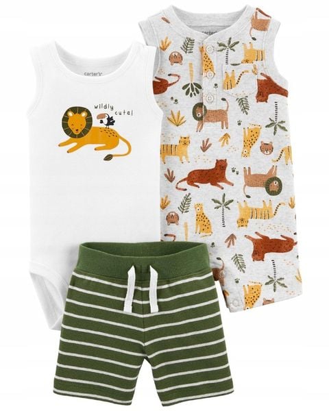 Carters Zestaw 3-el. Body rampers szorty zdjęcie 1