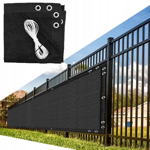 SIATKA CIENIUJĄCA 90% MASKUJĄCA MATA OSŁONOWA NA OGRODZENIE PŁOT 1,2x7,6m na Arena.pl