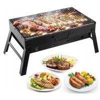 Grill węglowy przenośny 35x27 cm Elitehoff składany walizka