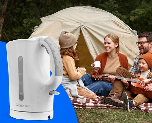 CZAJNIK ELEKTRYCZNY PODRÓŻNY TURYSTYCZNY BEZPRZEWODOWY CLATRONIC 900W na Arena.pl