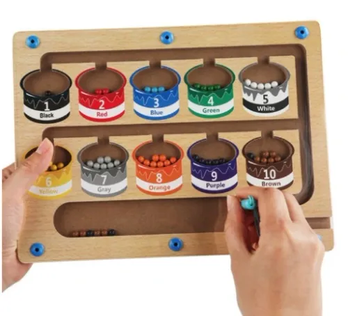 GRA DREWNIANY LABIRYNT NAUKA LICZENIA I KOLORÓW SORTER SUPER PREZENT na Arena.pl