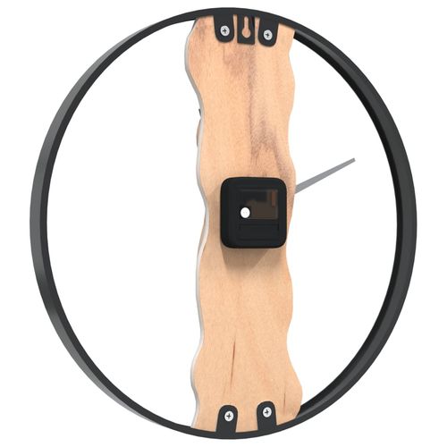 Zegar ścienny, brązowy, Ø35 cm, żelazo i drewno dębowe na Arena.pl