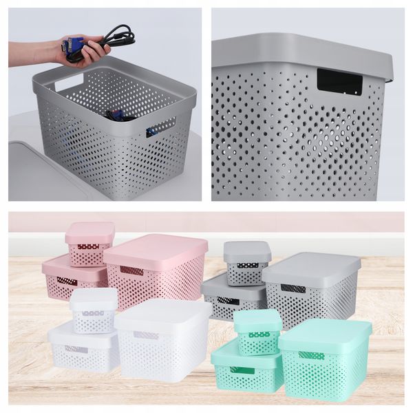 Curver Pojemnik Pudełko Z Pokrywką 17 L Szary zdjęcie 5