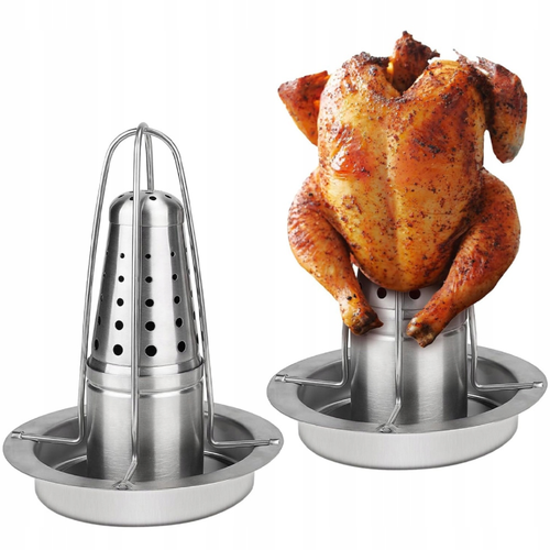 stojak na kurczaka ze stali nierdzewnej grilli 777536 na Arena.pl
