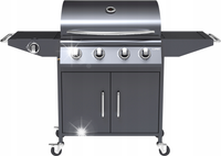 GRILL GAZOWY OGRODOWY 4+1 LUND 16 KW PALNIK BOCZNY PORCELANOWY RUSZT