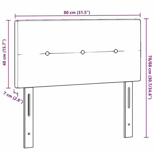 Zagłówek Montowane na ścianie Z zagłówkiem Różowy 80 cm Aksamit na Arena.pl