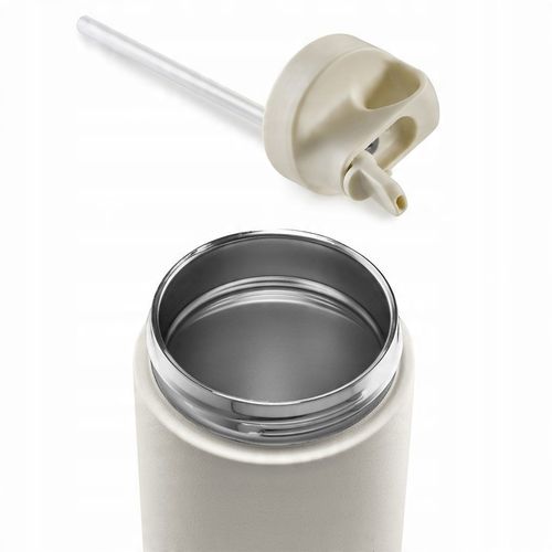 Kubek Termiczny ze słomką i ustnikiem ADV 500 ml BPA FREE - Sand/Piaskowy na Arena.pl