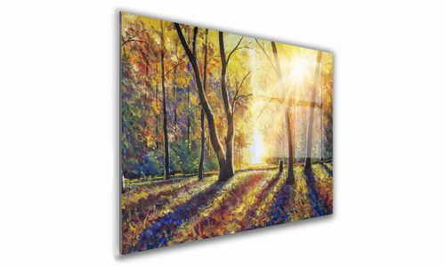 OBRAZ NA SZKLE PROSTOKĄTNY 100x70cm 037 Jesienne słońce na Arena.pl