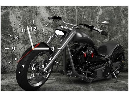 60CM 40CM ZEGAR OBRAZ MOTOCYKL DRUK PŁÓTNO RAMA na Arena.pl
