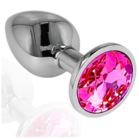 Stalowy metalowy korek analny dla początkujących z diamentem anal plug sex