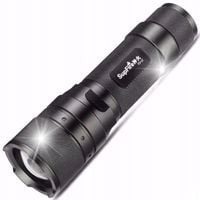 SUPERFIRE MOCNA LATARKA TAKTYCZNA LED USB W ZESTAWIE ŁADOWARKA IP34 2000MAH
