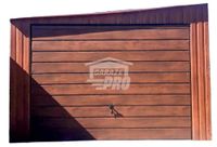 Garaż blaszany 3,5x3 Brama uchylna  drewnopodobny  spad w bok GP89