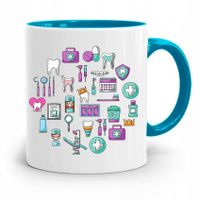 Kubek Błękitny Prezent Dentysty Stomatologa Z Nadrukiem Ze Zdjęciem