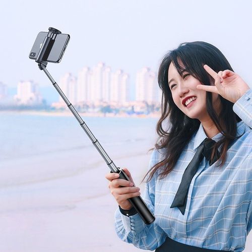 Selfie Stick, Statyw Bluetooth Baseus (Czarno-Srebrny) na Arena.pl