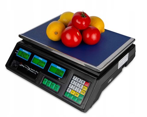ELEKTRONICZNA WAGA 30KG 2g SKLEPOWA MAGAZYNOWA GASTRONOMICZNA KALKULACYJNA na Arena.pl