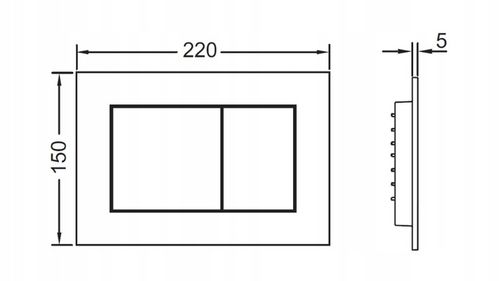 Tece Now przycisk spłukujący do WC czarny mat 9240407 na Arena.pl