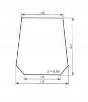 szyba tylna ciągnika Ursus 3502 Ogrodnik kabina Koja Smolniki stary typ
