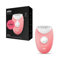 Depilator Braun Silk-épil 3 SES 3-176 - 20 pęset, golarka, różowo-biały