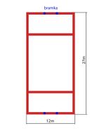 Linie pola boiska do piłki ręcznej plażowej 12x27m RomiSport