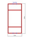 Linie pola boiska do piłki ręcznej plażowej 12x27m RomiSport