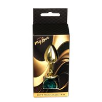 biżuteria analna ze stali mylove toys zielona 7 cm