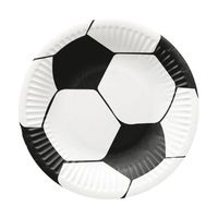 talerz papierowy okrągły "soccer" śr. 18 cm 8 szt.