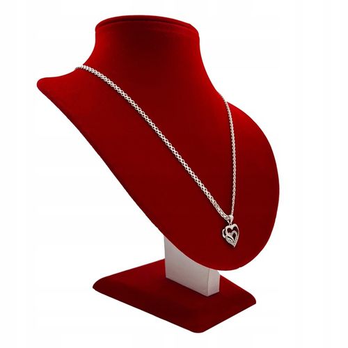 SREBRNY ŁAŃCUSZEK Z SERDUSZKIEM 925 BISMARK DLA KOBIETY + DEDYKACJA GRATIS na Arena.pl