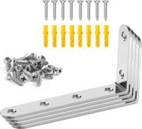 Kątownik Łącznik Kątowy Stal Nierdzewna 125x75mm Zestaw 4 Sztuki Śruby