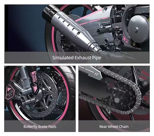 Zestaw Klocków Motocykl Ścigacz Różowy 2066El. na Arena.pl