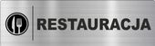 Tabliczka nierdzewna piktogram Restauracja biuro